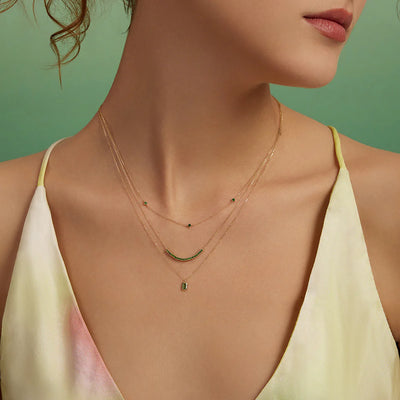 ASPEN | Tsavorite Bezel Necklace