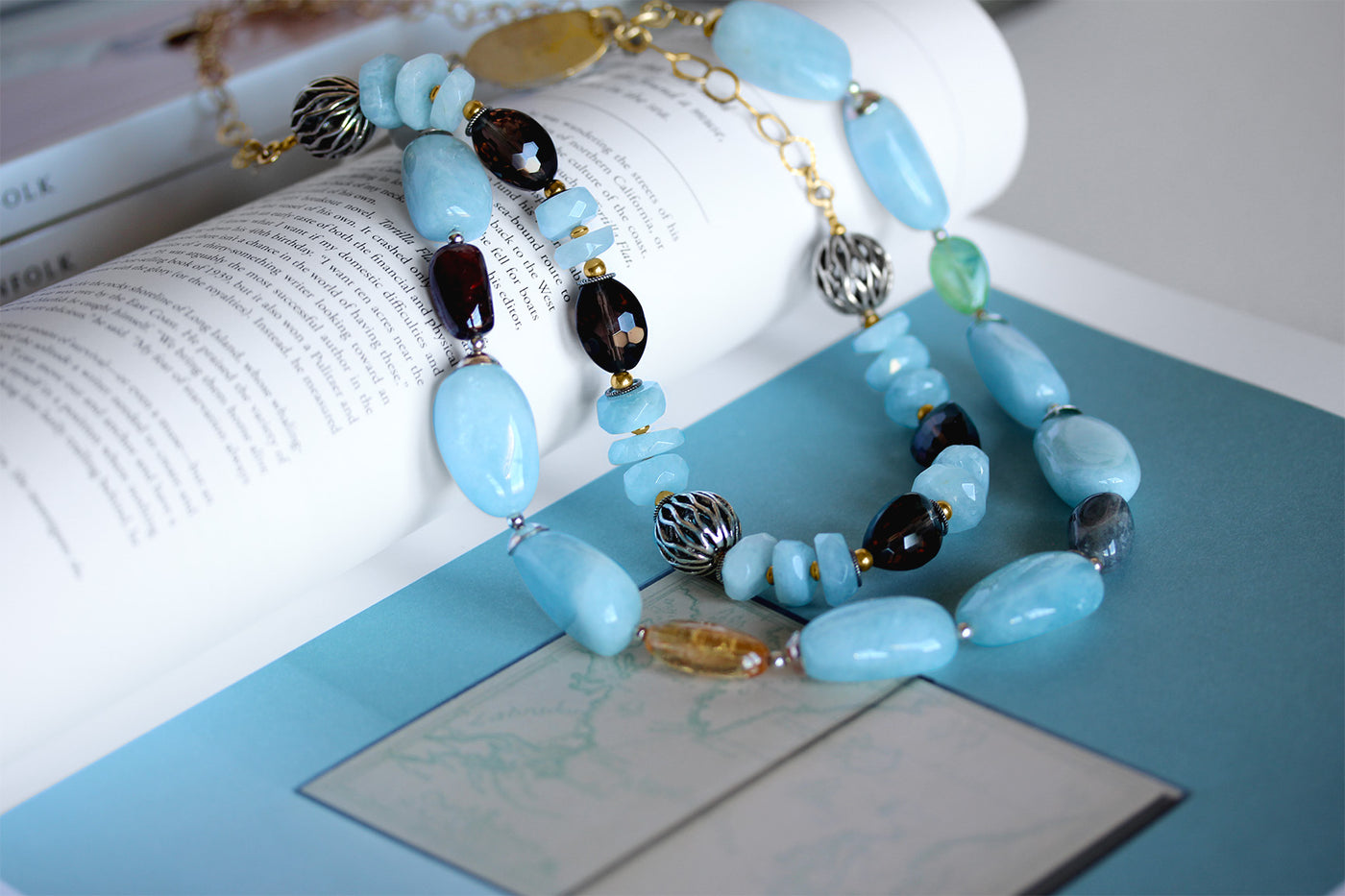 Aquamarine with Multi-Stone Necklaces