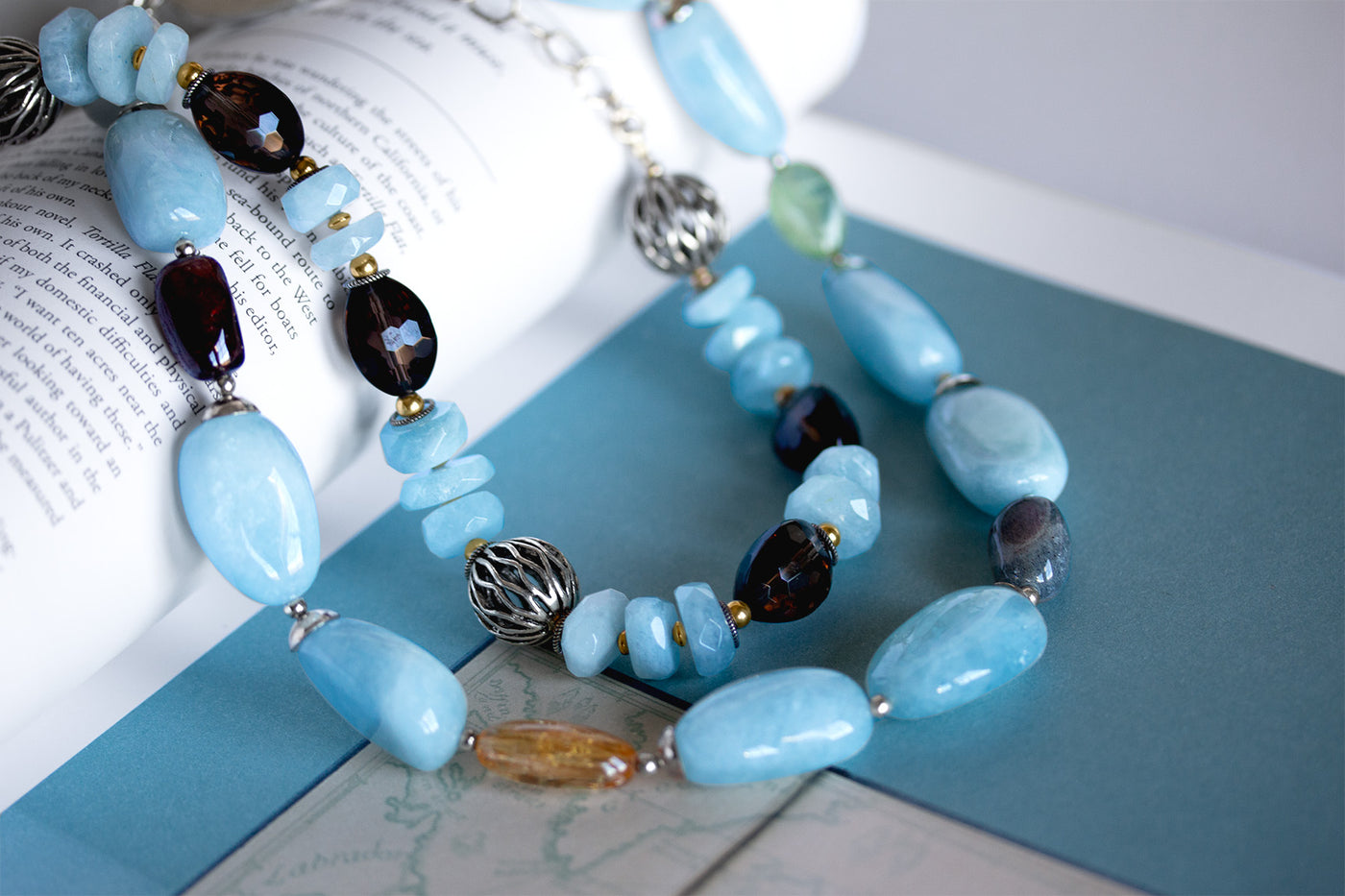 Aquamarine with Multi-Stone Necklaces