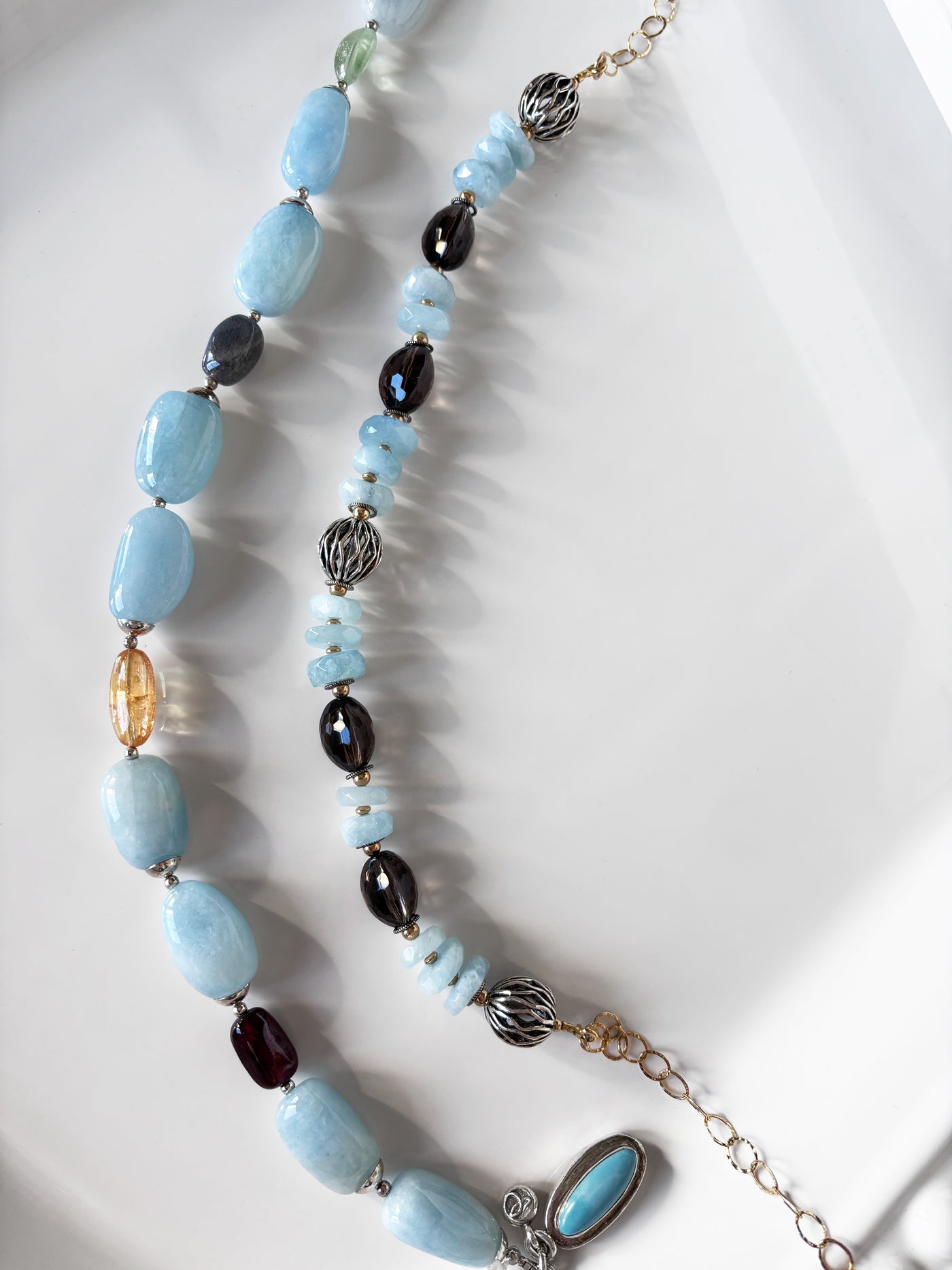 Aquamarine with Multi-Stone Necklaces