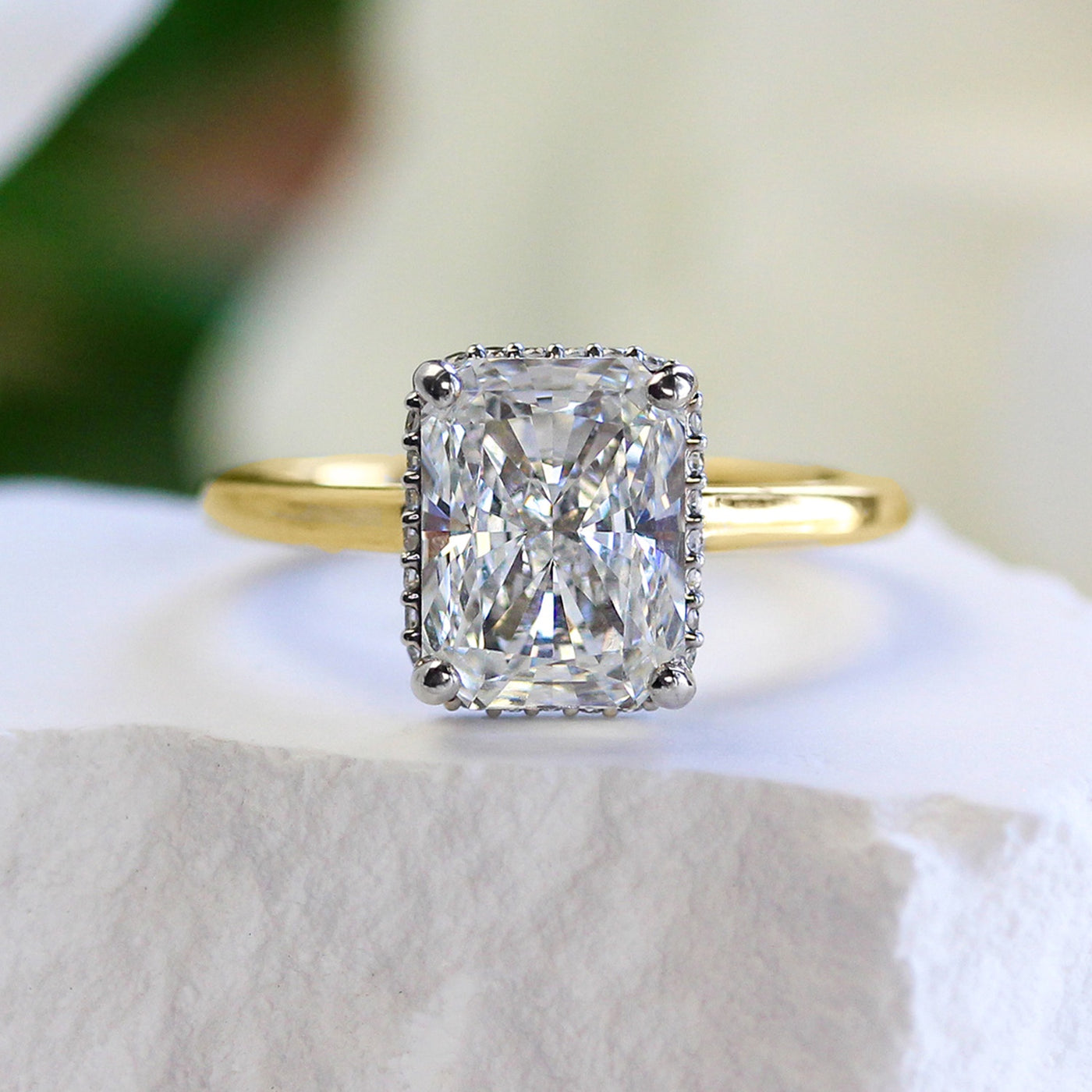 LC - 3.51 CT, 14KYW Radiant Cut Diamond Ring – Elisa Ilana