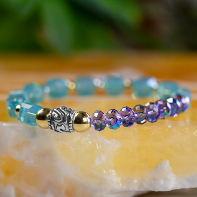 Tanzanite & Blue Opal Stretch Bracelet