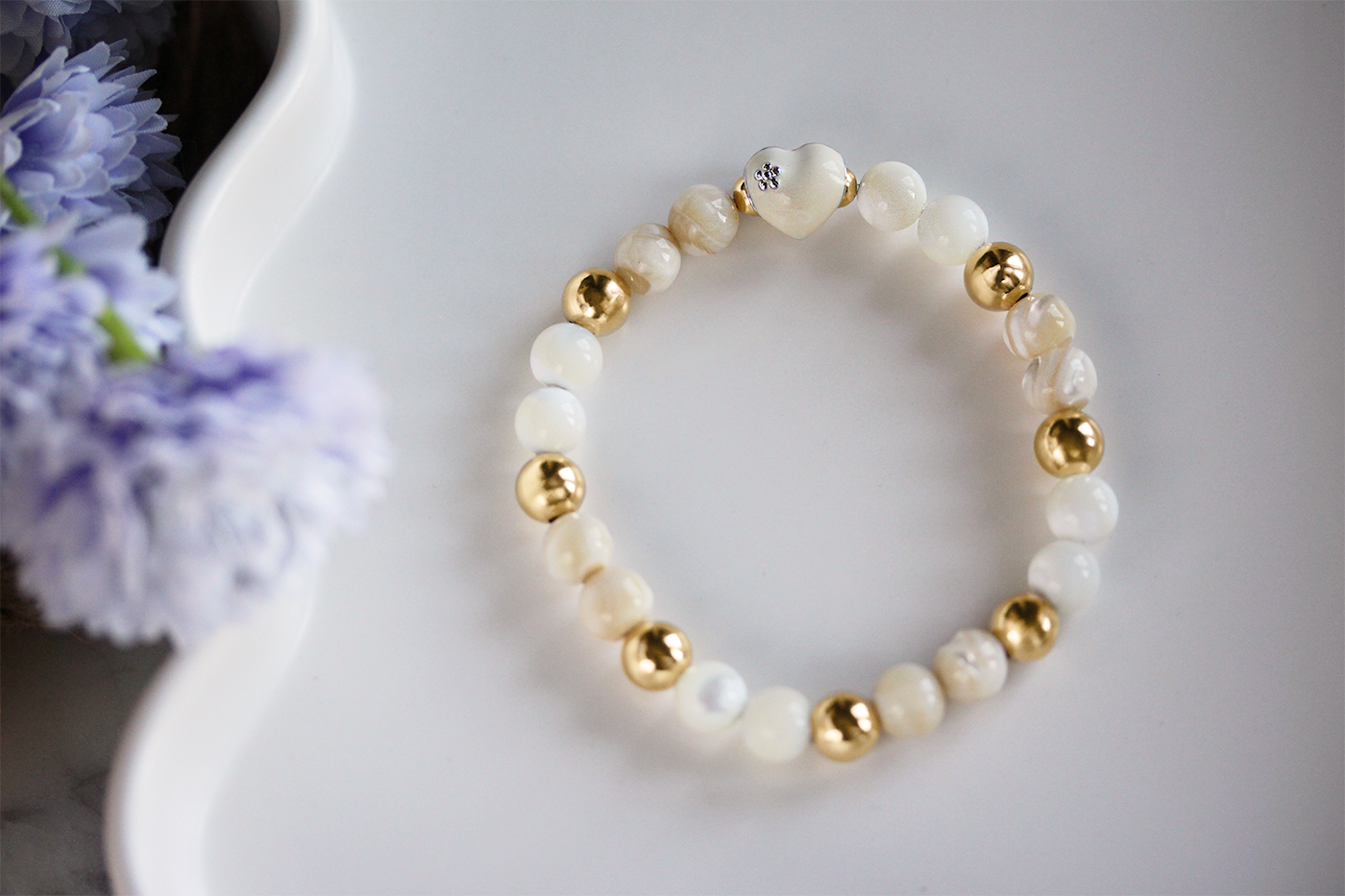 Mother of Pearl Stretch Bracelet