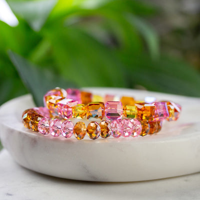 Rosewood Radiance Stretch Bracelet