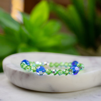 Verdant Wave Stretch Bracelet