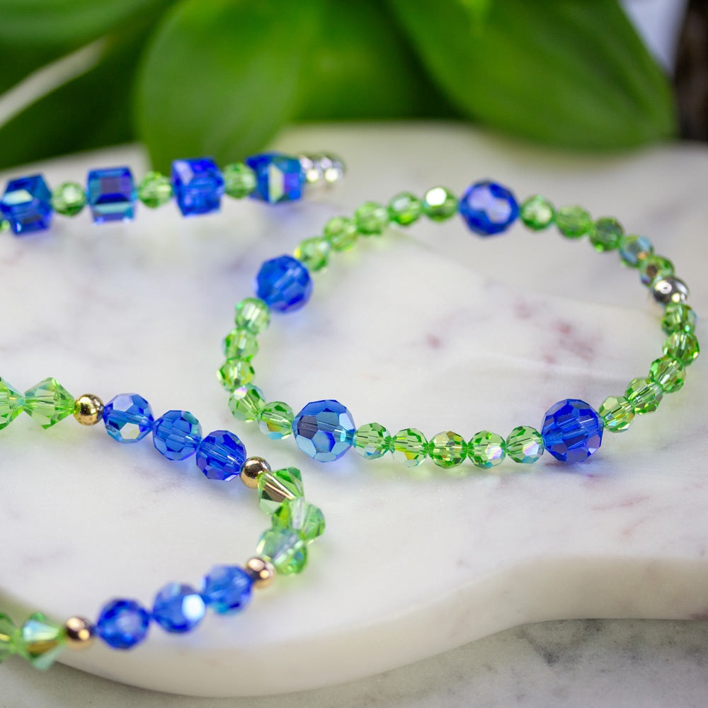 Verdant Wave Stretch Bracelet