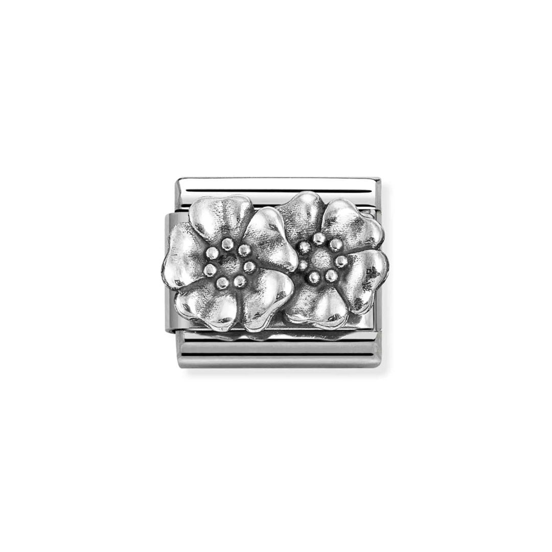 Composable Classic Link, Silver Double Flower