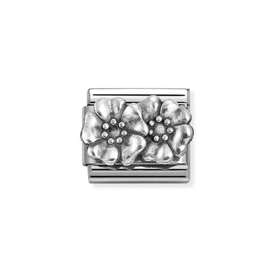 Composable Classic Link, Silver Double Flower