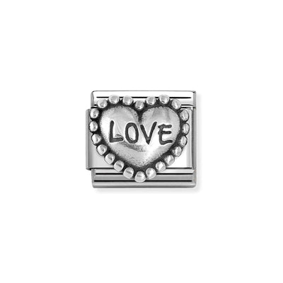 Composable Classic Link, Beaded Heart - Love