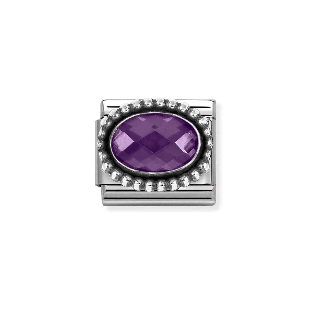 Composable Classic Link, Violet CZ - Vintage Effect