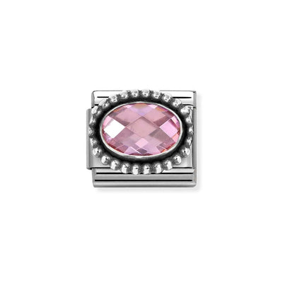 Composable Classic Link, Pink CZ - Vintage Effect