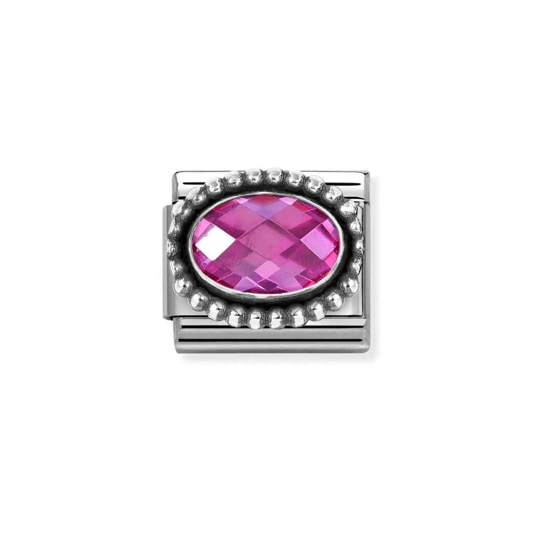 Composable Classic Link, Fuchsia CZ - Vintage Effect