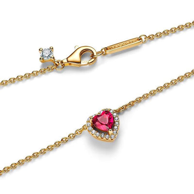 Pandora Red Elevated Heart Necklace