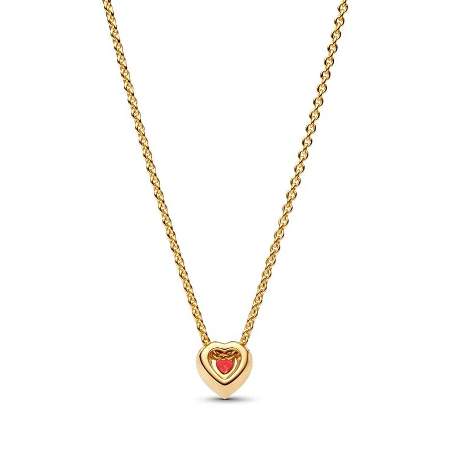 Pandora Red Elevated Heart Necklace