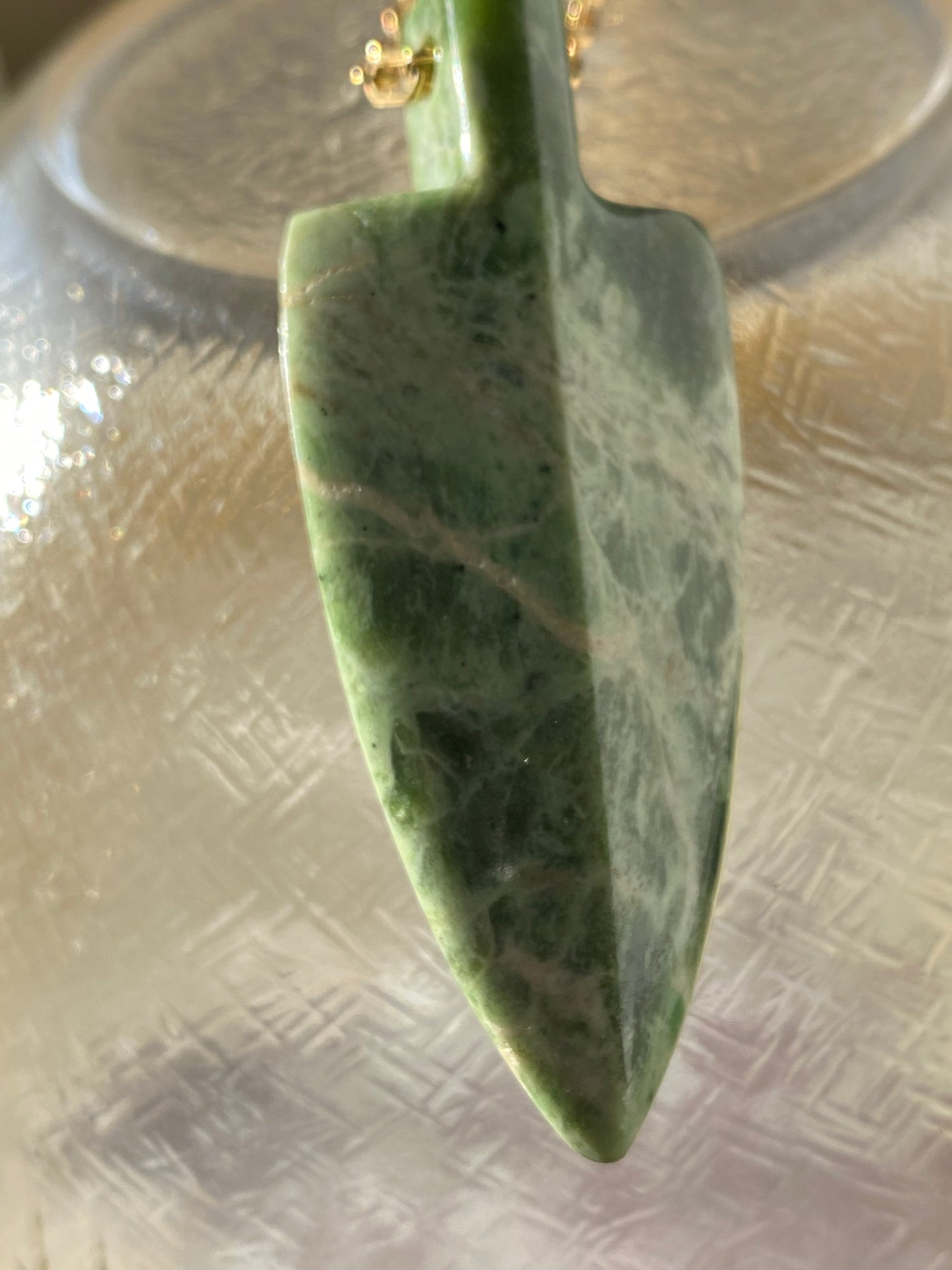 Jade Arrowhead on 14KTGF Chain