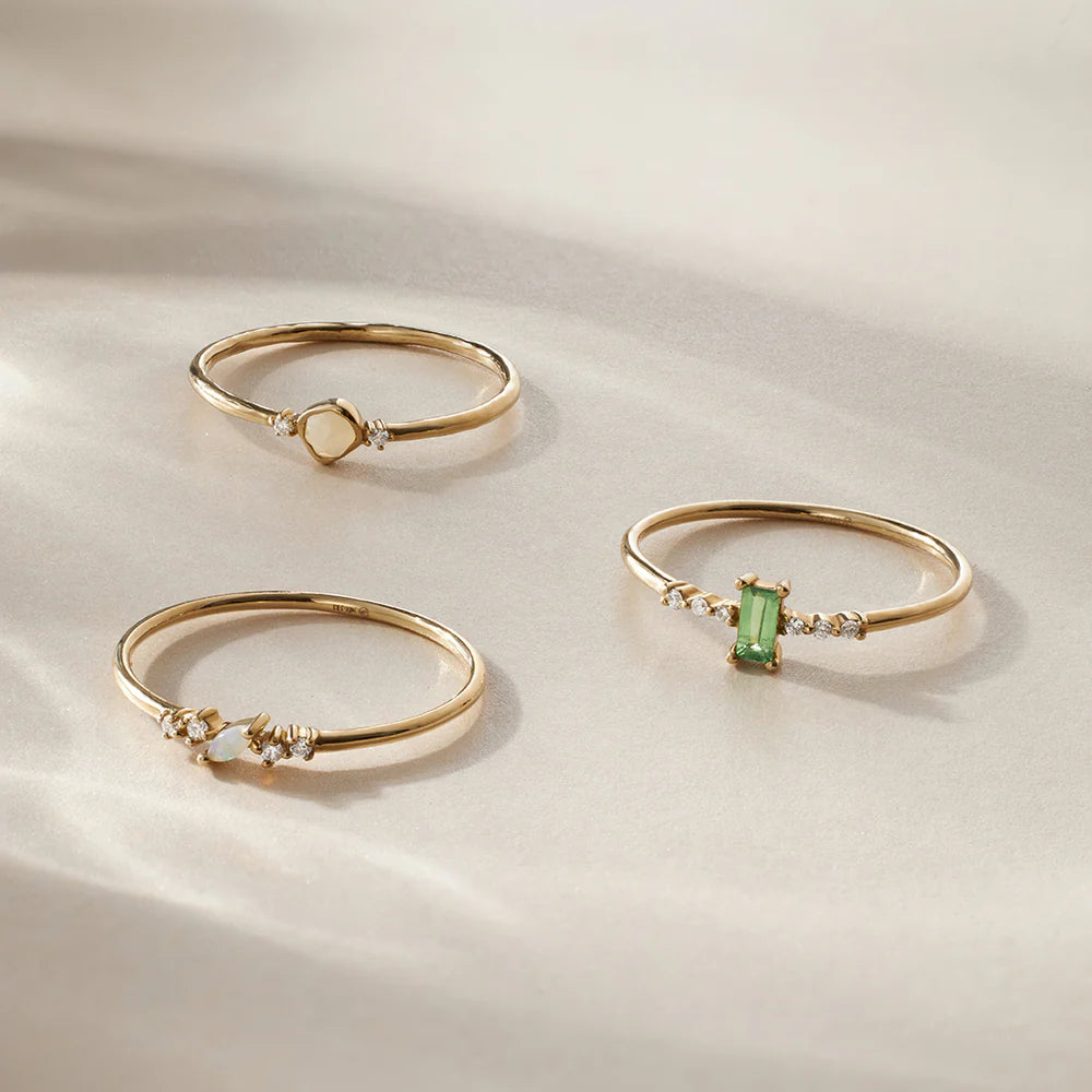 JOVIE | Tsavorite and Lab-Grown Diamond Ring