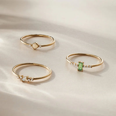 JOVIE | Tsavorite and Lab-Grown Diamond Ring