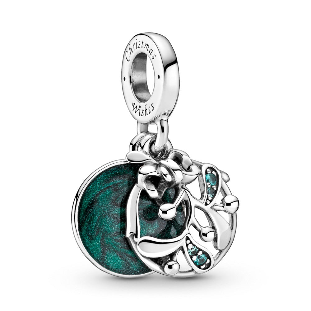 Pandora Christmas Mistletoe Dangle Charm