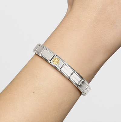 Composable Classic Link, Gold Heart & CZ