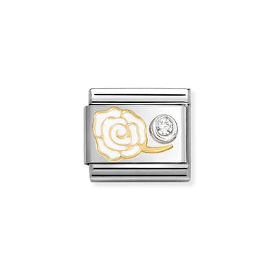 Composable Classic Link, White Rose & CZ