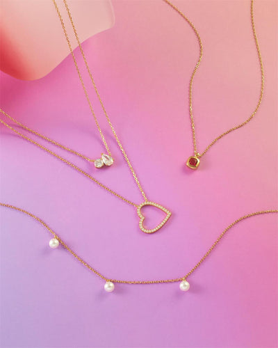 Glimmer Glow - Gold Toi & Moi Necklace