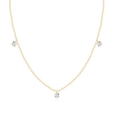 POISE | Triple Floating Diamond Necklace