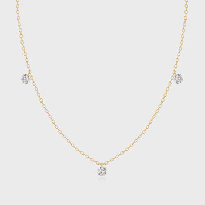 POISE | Triple Floating Diamond Necklace