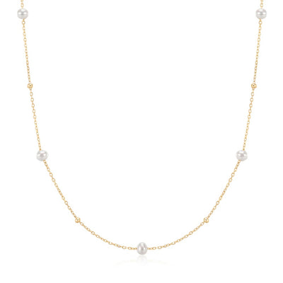 JULIANA | Pearl and Gold Beaded Necklace