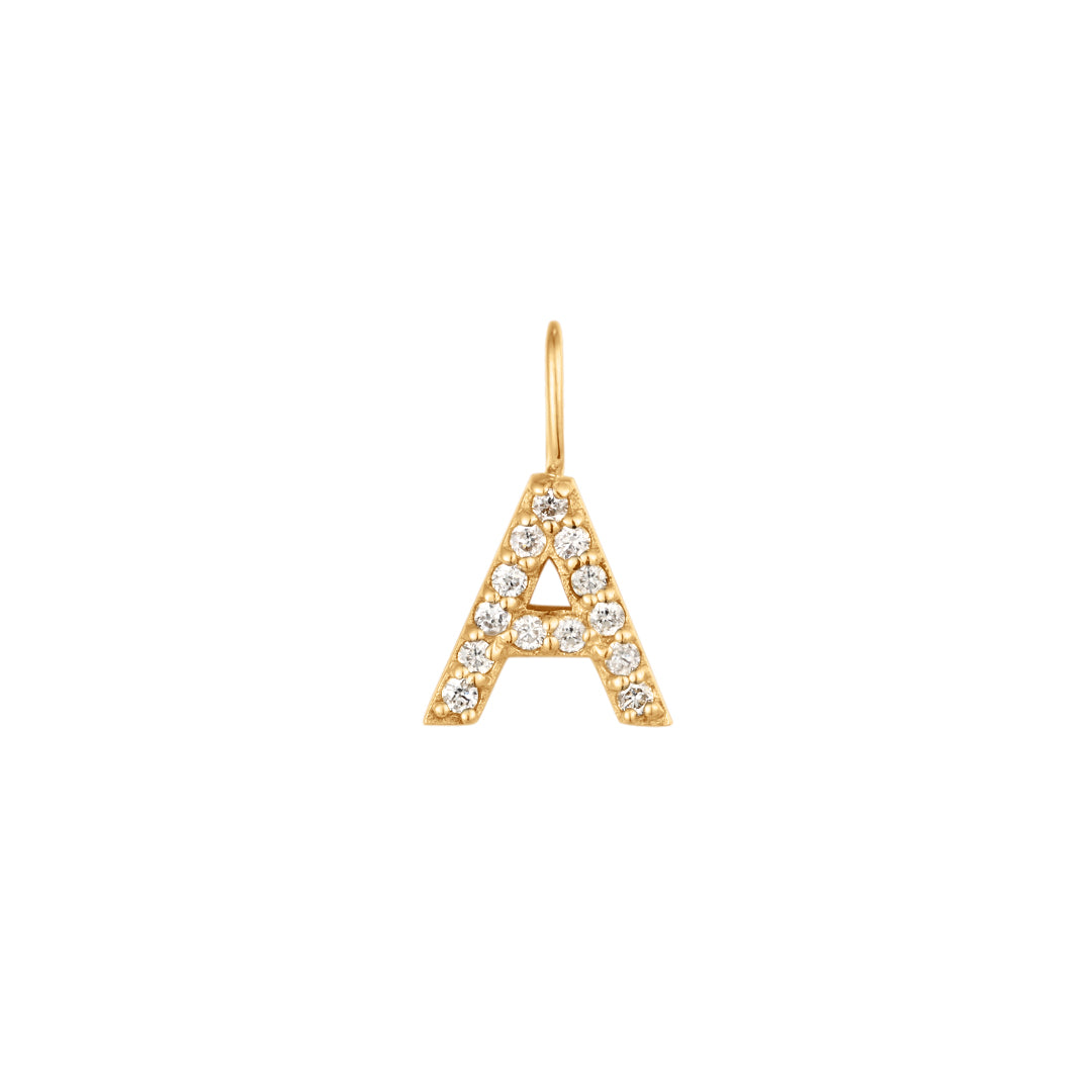 A | Diamond Initial Charm