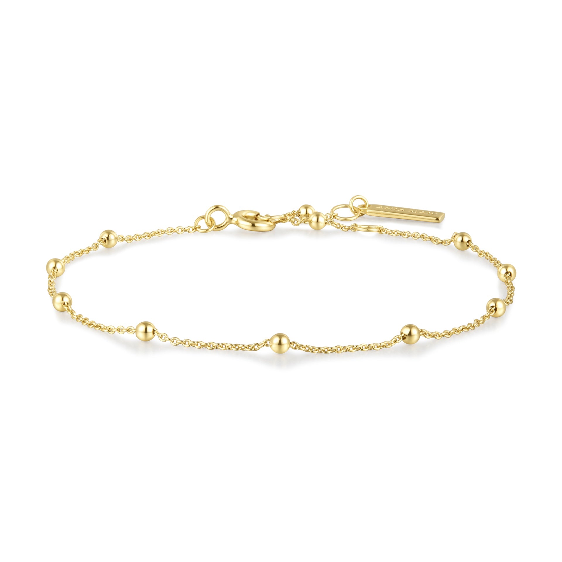Chic Creator - Gold Beaded Chain Bracelet – Elisa Ilana