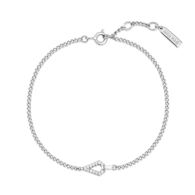 Sunshine Chaser - Silver Geometric Cubic Zirconia Bracelet