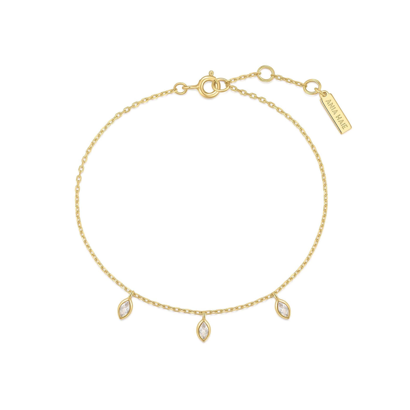 Melodic Poet - Gold Sparkling Triple Station Bracelet