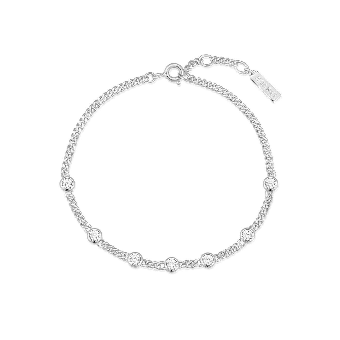 Melodic Poet - Silver Multi Station Round Stone Chain
