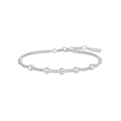 Melodic Poet - Silver Multi Station Round Stone Chain