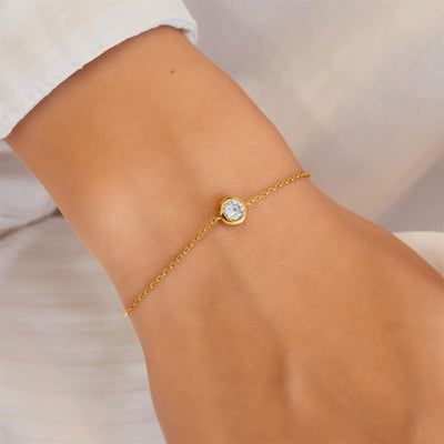 Glimmer Glow - Gold Just You Solitaire Bracelet