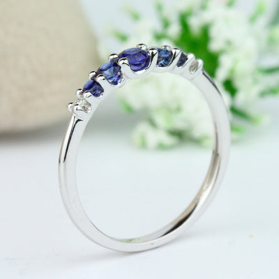 Parade 14k Diamond & Sapphire Band