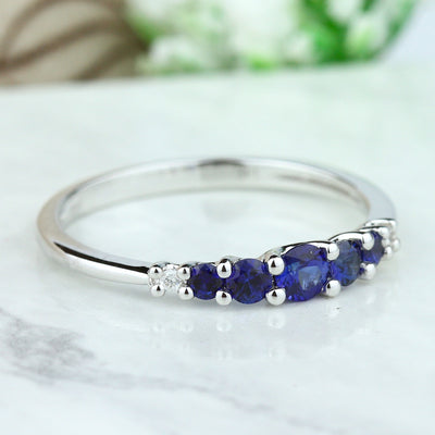 Parade 14k Diamond & Sapphire Band