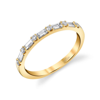 Parade Alternating Round & Baguette Diamond Band