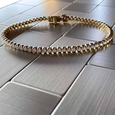 14k YG 1.91 CT Diamond Tennis Bracelet