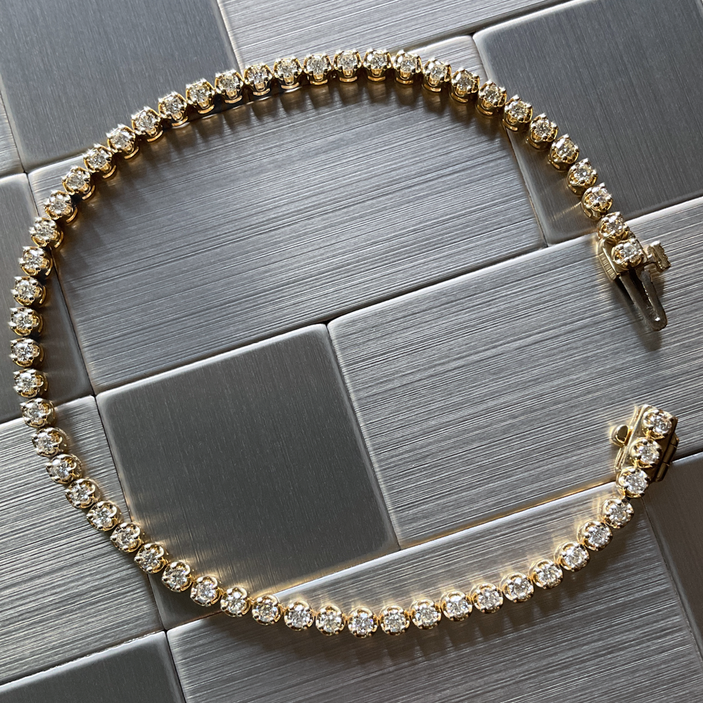 14k YG 1.91 CT Diamond Tennis Bracelet