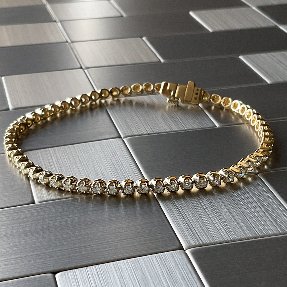 14k YG 1.91 CT Diamond Tennis Bracelet