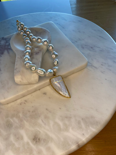 Rainbow Moonstone Dagger Pendant