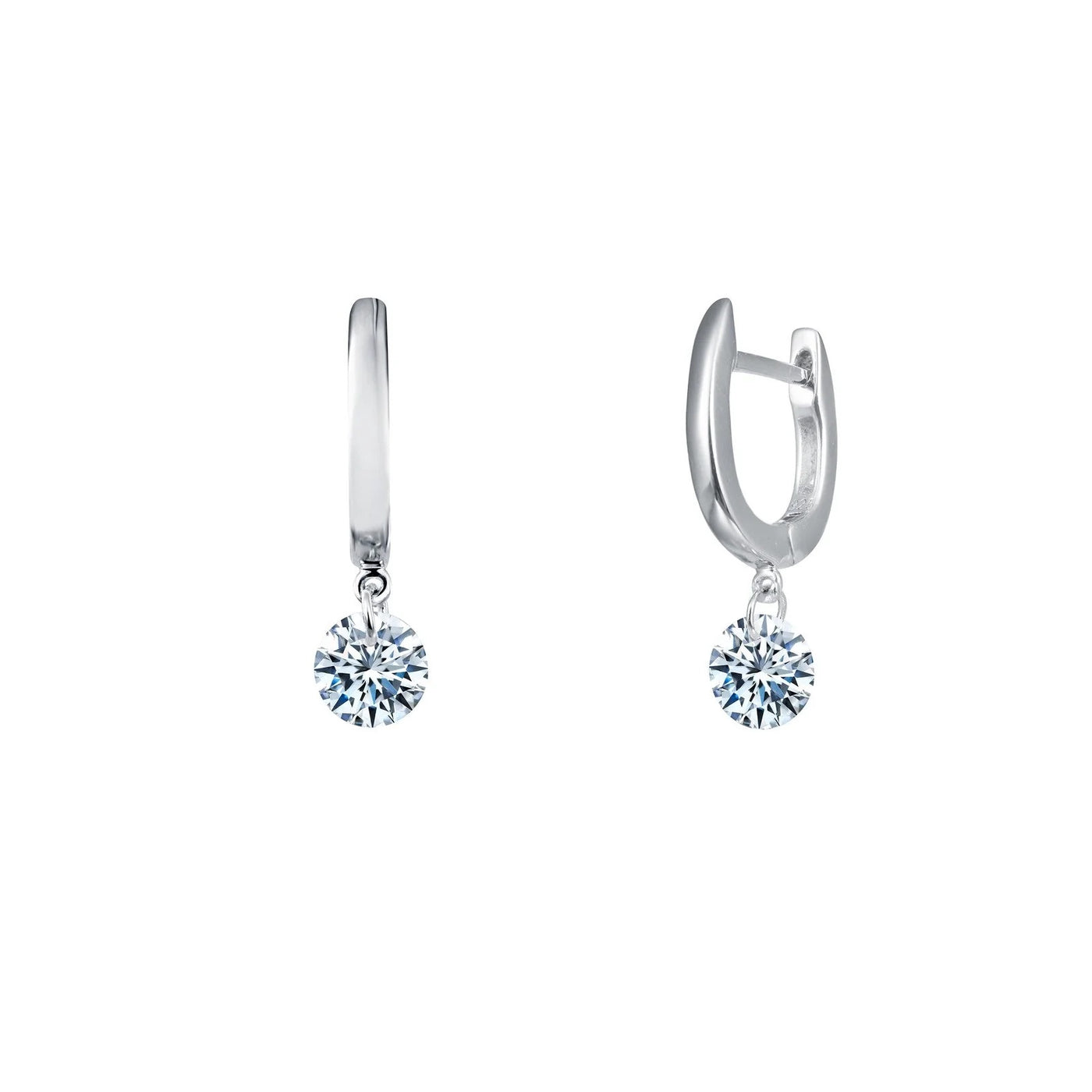 3 CTW Frameless Drop Solitaire Earrings