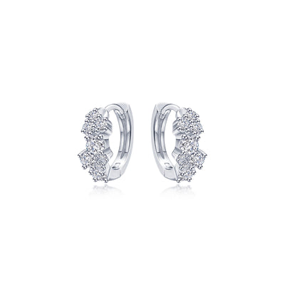 Huggie Earrings With Shiny Clusters