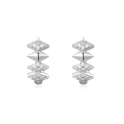 Silver Multi Sparkle Huggies