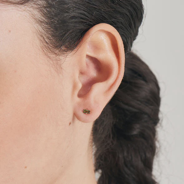 14kt Gold Tourmaline Stud Earrings – Elisa Ilana