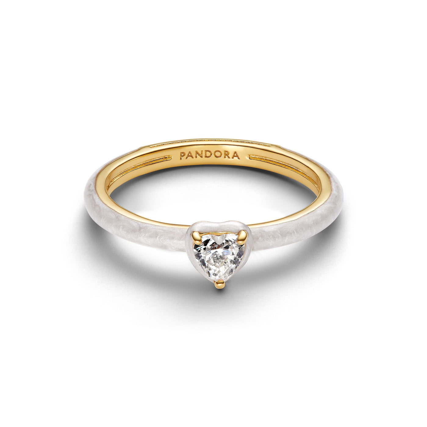 Pandora White Chakra Heart Ring