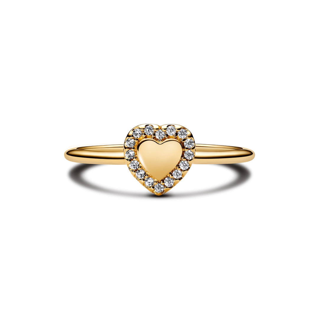 Pandora Engravable Heart Halo Ring – Elisa Ilana