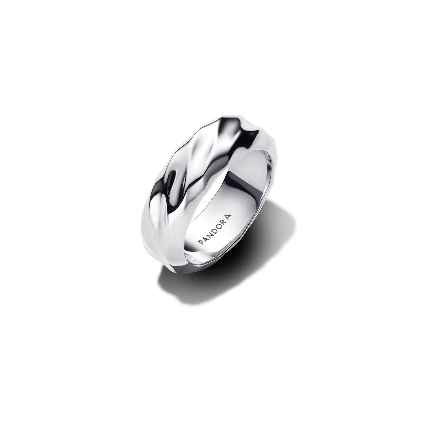 Pandora Rippled Wide Band Ring