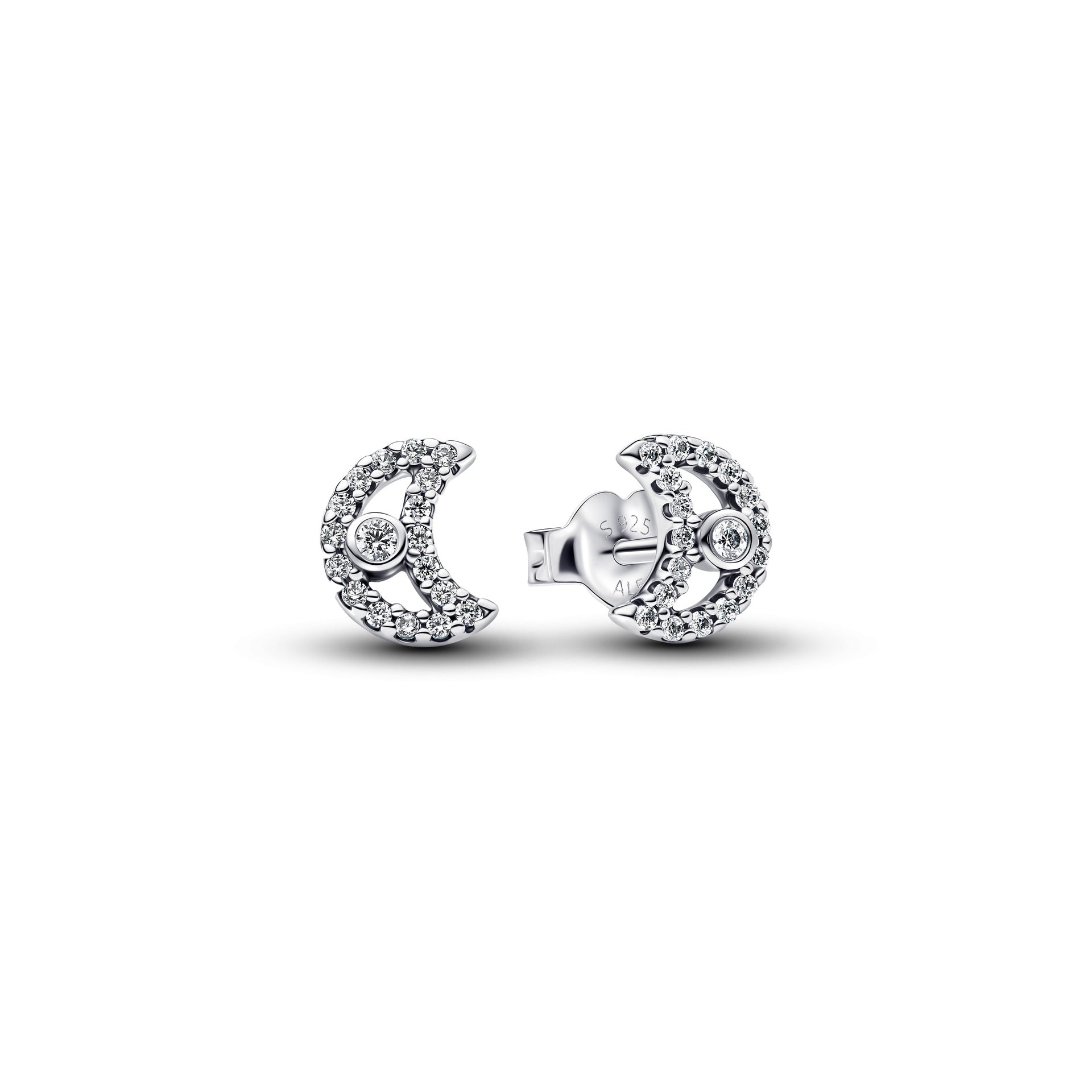 Pandora Sparkling Moon Stud Earrings – Elisa Ilana